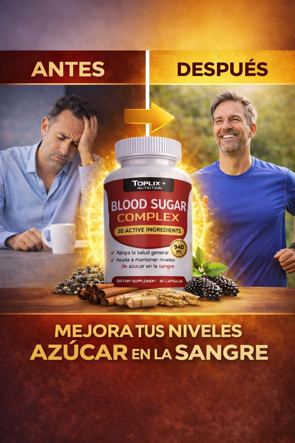 💊 Blood Sugar Complex 💊 - 60Capsulas - Recupera tu energia y sientete activo nuevamente⚡