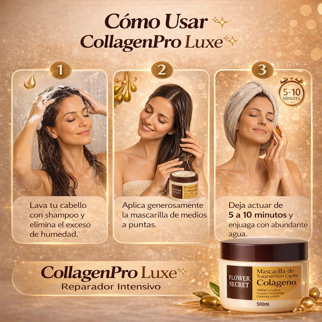 CollagenPro Luxe™ ✨ – Máscara Capilar Reparadora Intensiva con Colágeno
