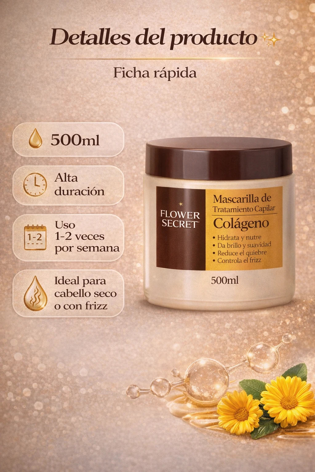 CollagenPro Luxe™ ✨ – Máscara Capilar Reparadora Intensiva con Colágeno